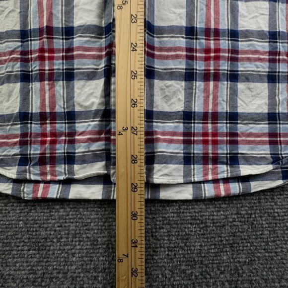 Ralph Lauren Short Sleeve Button Up Shirt Men Cotton OCBD Red White Blue Large - Picture 4 of 9